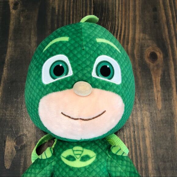 Disney PJ Masks Gekko Large Plush Backpack Toy Kids Stuffed Animal Play Green - Picture 2 of 8